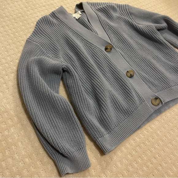 H&M Women's Light Blue Oversized Cardigan Sweater - Picture 4 of 15